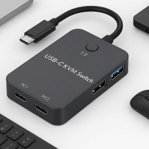 USB C KVM Switch Adapter to Share Keyboard Mouse Between Two Computers
