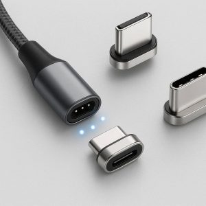Magnetic USB C Charging Cable with Detachable Tips for Easy Alignment